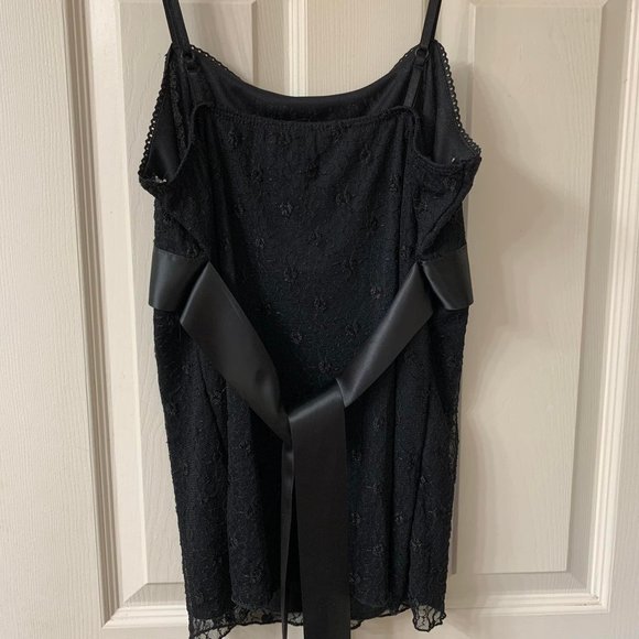 🌷3 for$25🌷Forever, US L, Black Lace Ribbon Adjustable Strap Camisole - Picture 2 of 6